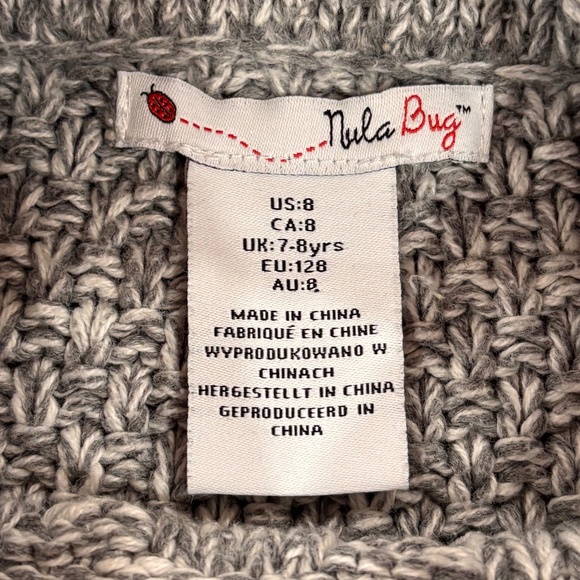 Nula Bug cotton blend turtleneck cable knit sleeveless sweater size US 8 - Picture 14 of 15